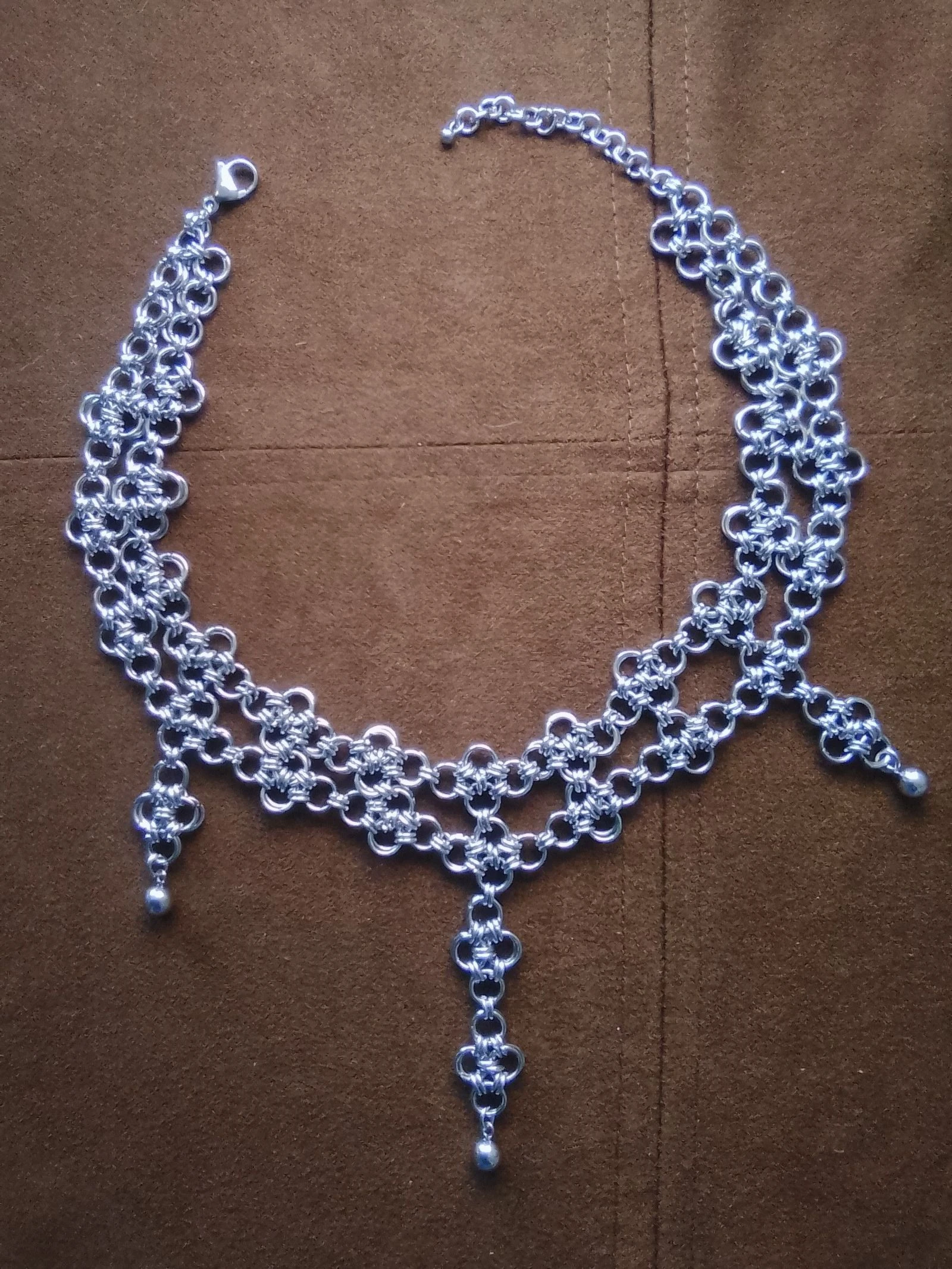 Choker halsband decolleté Japanse chainmail Gothische stijl – photo 4